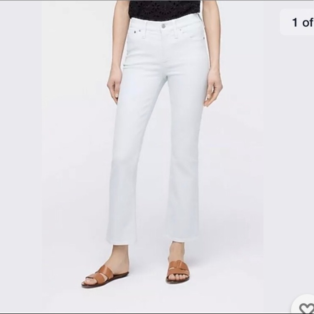 J. Crew NWT Garment-dyed 9" Demi-Boot Crop Jeans - Light Mint‎